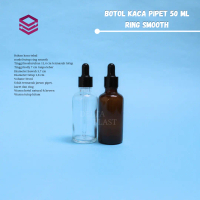 Botol pipet 50ml kaca tebal / Botol serum 50ml ring hitam smooth