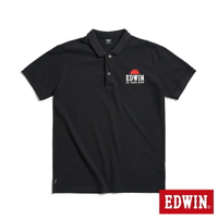 EDWIN 男款 日落基本Basic短袖POLO衫 (黑色)