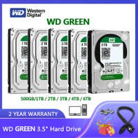 Western Digital WD Green 1TB 4TB 3TB 2TB 6TB 500GB desktop computer disk 6 Gb/s 64MB Cache, 3.5-inchInternal Hard Disk Drive