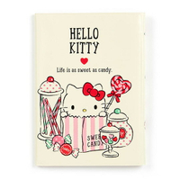 小禮堂 Hello Kitty 直式扣式票據收納本《粉米.紙袋裡》卡片夾.票據夾.收納夾