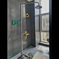 EMERGENCY EYEWASH SHOWER UNICARE STAINLESS STEEL RYFH002