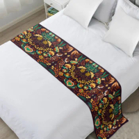Mexico Bird Sunflower Bed Runner Home Hotel Decoration Bed Flag Wedding Bedroom Bed Tail Towel