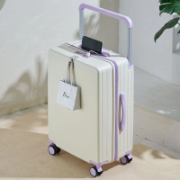 寬拉桿行李箱26寸[前置掛鉤 後置杯架 充電口]