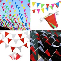 SONRISA - Bendera Umbul Umbul 17 Agustus Bendera Segitia Merah Putih Warna Warni 15pcs 6 Meter bundl