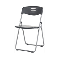 天秤座折合椅 / 烤漆 / 塑鋼摺疊椅 折合椅(黑色)  椅子 展場 活動椅 收納椅 耐用 台灣製造