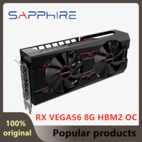 Sapphire RX VEGA 56 8G HBM2 OC Graphics Card GPU Radeon RX VEGA56 HBM2 Video Cards Desktop PC AMD Computer Game 2048bit HDMI