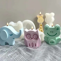 Giraffe Silicone Animal Candle Mold DIY Handmade Aroma Soy Wax Owl Elephant Aromatherapy Candle Making Mould Home Decor