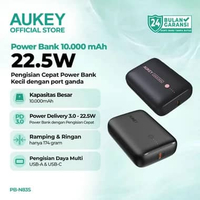 AUKEY Powerbank 10000mAh USB-C 22.5W PD Fast Charging iPhone Samsung Laptop Original Garansi PB-N83S