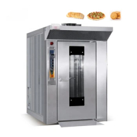 32 64 Trays 304 Stainless Steel Gas Electric Vertical Rotary Oven For Bakery