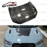 For Audi A3 S3 Vented Hood Carbon Bonnet Car Engine Bonnet Replacement Tuning Body Kit Fiber Glass Front Hood Protector