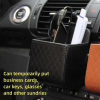 Car Storage Bag Air Vent Dashboard Hanging Leather Organizer For Prada Bag Cute Car Accessories Off Road Accessories 4x4