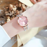 免運 璀璨滿天星手錶 時尚簡約防水手錶 鋼帶石英手錶 特價優惠