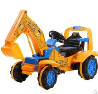 電動挖掘機玩具電動遙控挖掘機可坐可騎大號兒童挖土機 LX 全館免運