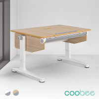 【SingBee 欣美】寬120cm CB-603 U型板成長機能桌-木紋/白色 (書桌 兒童書桌 升降桌)