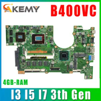 B400VC Notebook Mainboard For ASUS Pro B400A B400V Laptop Motherboard i3 i5 i7 4GB/RAM UMA/GT620M MAIN BOARD TEST OK