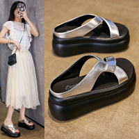 Sandal Bertapak Tebal, Untuk Wanita, Pakaian Luar Musim Panas, Fesyen Baru, Serba guna, Selipar Bert