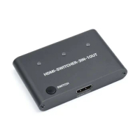 Waveshare HDMI 4K Switcher, 3 In 1 Out, One-Click Switch Input Devices To Share One HDMI Screen, High-Resolution And Smooth