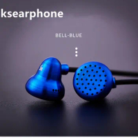 Ksearphone Bell-Blue Ultra Diamond Film Flagship Flat Head Earplugs Hifi Music Monitor Audiophile Musican Earbuds