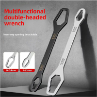 Universal Double-Headed Wrench Self-Tightening Eyeglass Wrench Fixed Head Wrench Multi-Functional To
