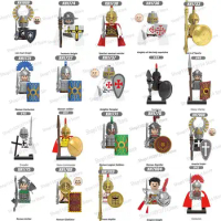 Medieval Military Movies 300 Spartan Warrior Roman Soldier The Crusades building blocks Action Figures Assembly Toys For Kid