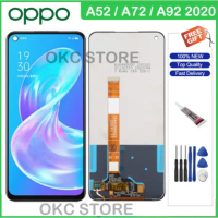 Original For OPPO A92 A52 A72 2020 LCD with Frame Display Touch Screen Digitizer Assembly Replacemen