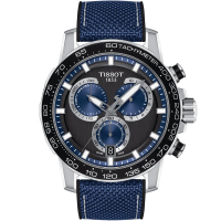 【TISSOT 天梭】官方授權 Supersport 三眼計時手錶-45.5mm 送行動電源(T1256171705103)