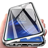 360 Full Protection Metal Magnetic Case For Honor X9b X6 X8A 5G X9 4G X9A 5G Double-Sided Glass Transparent Cover Cases