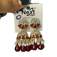 Jumka mahendi gold with small peals