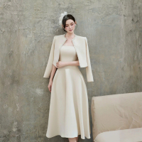 Luri Blazer | Áo khoác nữ thiết kế dài tay cao cấp H.I.U Fashion | vải dạ text hàn đính hạt cườm san