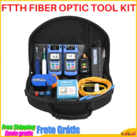 Fiber Optic Tool Kit FTTH Loss Test ToolKit, Fiber Optic Power Meter Optical Light Source VFL OPM OLS , , Fiber Cleaver FTTH