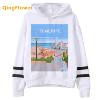Tenerife hoodies women Fleece anime long sleeve top 2023 hoddies women Korean style sweater
