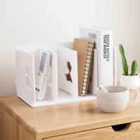 New 4layers Rotatable Book Holder Vintage Bookends for Shelves Book Stand Bookshelf Magazine File Storage Office Desk Organizer