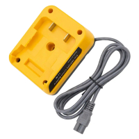 อะแดปเตอร์ไฟฟ้ากระแสตรง 18W พร้อมสายยาว 96 ซม. และพอร์ต USB-A/USB-C แบบคู่ สำหรับแบตเตอรี่ลิเธียม DE