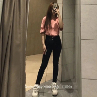 【 Mẫu bán chạy】 【Phiên bản nâng cấp】 Quần legging cạp cao nữ ôm body 2 khuy hm dáng quần legging giả