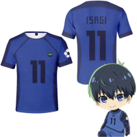 เสื้อยืด พิมพ์ลายกราฟิกอนิเมะ Isagi Yoichi สไตล์ฮาราจูกุ แขนสั้น สำหรับผู้หญิงและผู้ชาย