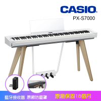 【CASIO 卡西歐】PX-S7000 白色 88鍵數位鋼琴 木質琴鍵 電鋼琴(贈耳機/鋼琴保養油/原廠保固18個月)