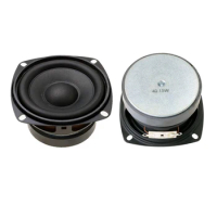 2 Pcs 3 Inch Speaker Subwoofer Square 4 Ohm 15 W Portable 8 Ohm Heavy Bass Sound Small K Song DIY Home Bluetooth Speaker