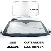 For Mitsubishi Lancer 10 X 3 9 EX Outlander ASX Ralliart Competition Car Front Windshield Flodable Parasol Sunshade Accessories