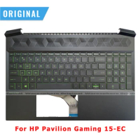 New Original L72597-001 Palmrest for HP Pavilion Gaming 15-EC 15Z-EC000 Top Cover With Green Words BL Backlit US Keyboard Black