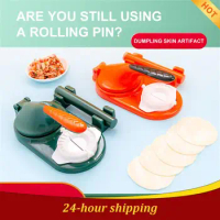In 1 Dough Pressing Tool Set Dumpling Maker Mould Manual Press Dumpling Skin Mold Empanadas Ravioli Mould Kitchen Tool