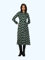 ชุดกระโปรง รุ่น DVF GIZELLE DRESS สี BLOCKS GREEN LG