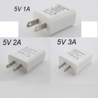 USB Wall Charger US Plug 5V 1A/2a/A/3A Single USB Plug Charger Power Adapter Universal Phone Travel Charging A07