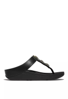 FitFlop FitFlop FINO Crystal-Jewel Toe-Post Sandals - Black (E1K-001)