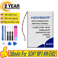 Top Brand 100% New 300mAh Battery for SONY MP3 NW-E002 NW-E003 NW-E005 Batteries + free tools