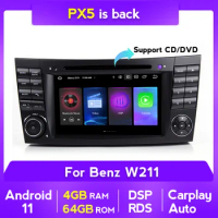 Android 11 Car Multimedia Navigation Radio For Mercedes Benz E Class W211 E200 E220 E300 E350 E240 E280 GPS DVD CD BT DSP RDS FM