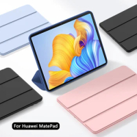 For Huawei MatePad Pro 12.6 11.5 11 10.8 10.1 SE Air 11.5 MediaPad M6 8.4Inch Silicone Soft Case Triple Folding Protective Cover