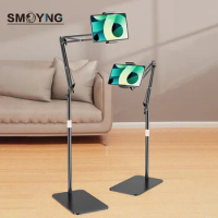 SMOYNG 1.7m Weighted Phone Tablet Floor Stand Holder Adjustable Cantilever Bracket Support For iPad Pro12.9 Mount Fit For iPhone