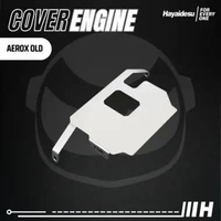 Hayaidesu ENGINE COVER Pelindung Bawah Mesin Motor Yamaha AEROX Old Silver