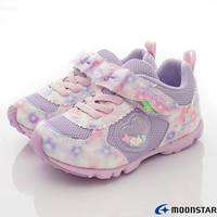 日本月星Moonstar機能童鞋LUVRUSH甜心競速運動鞋款LV11017紫(中大童)