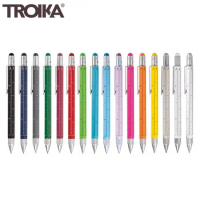 德國TROIKA工程筆5合1多功能原子筆PIP20系列(多用途：觸控/起子/尺/水平儀/圓珠筆 )